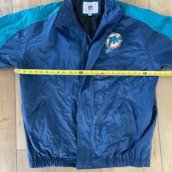 VINTAGE Miami Dolphin NFL Football Jacket Pullover Size XL - Picture 4 of 7